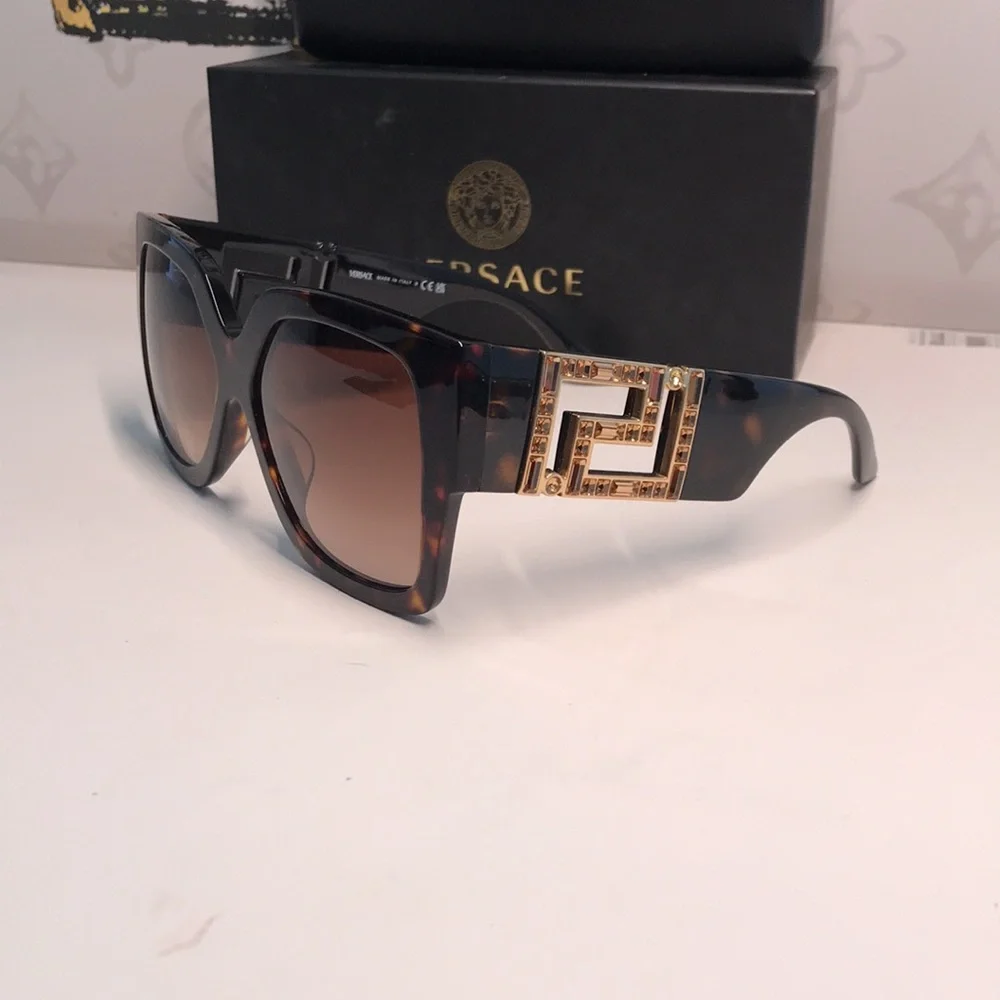 NEW AUTHENTIC Versace Tortoise Shell Sunglasses VE4402 8788 - Picture 7 of 16
